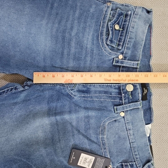 True Religion Geno Men's Size 34x32 Relaxed Slim Big Flap Medium Fresh Wash - Picture 5 of 16